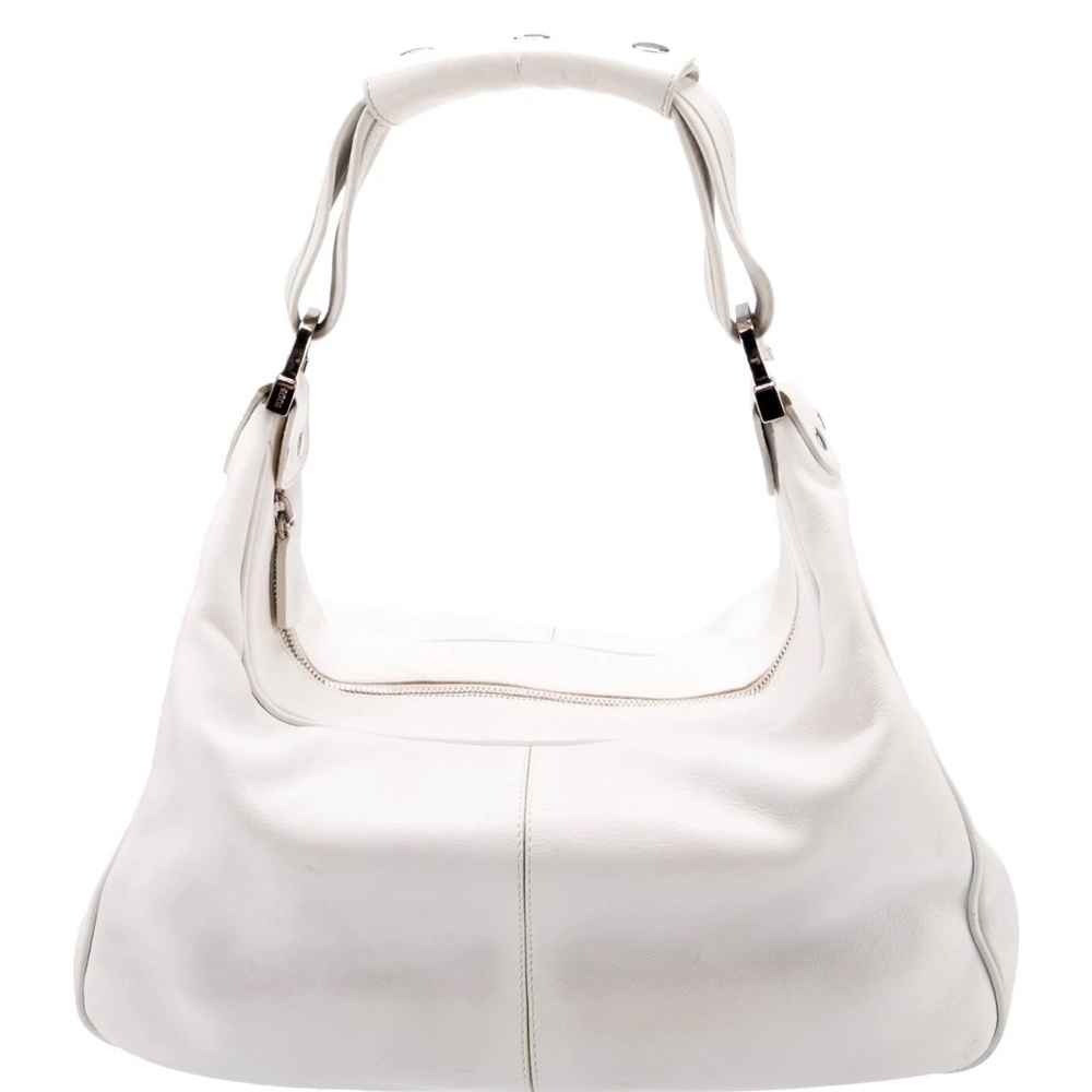 Tods white leather bag